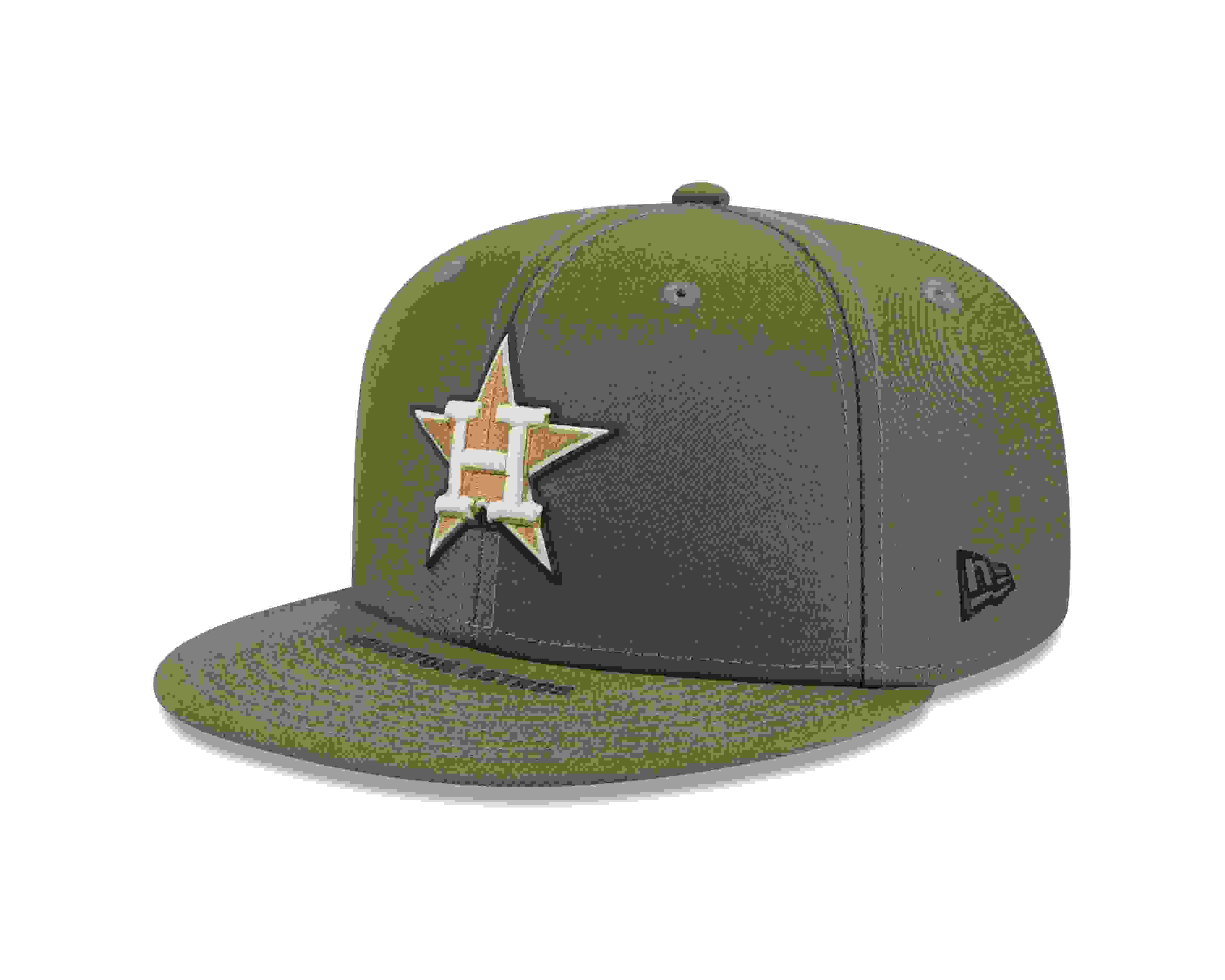 New Era Houston Astros 9FIFTY Armed Forces Green Snapback Hat